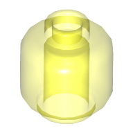 Lego hlava, průhledná neonově zelená (6168672, 4186133, 6109893)